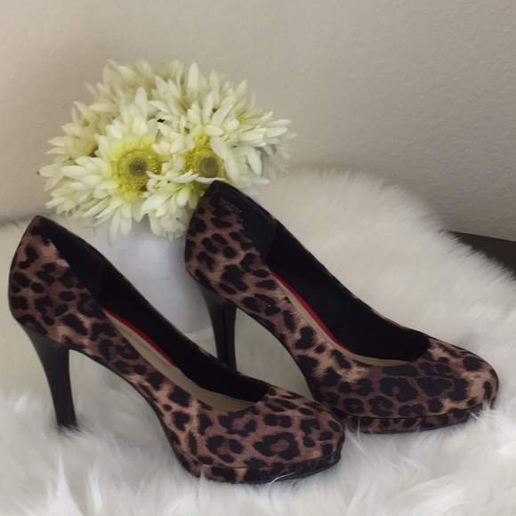 h&m leopard heels